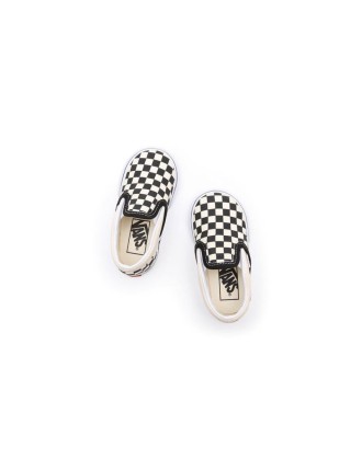 Ténis Checkerboard Slip-on para bebé (1-4 anos) Vans Preto