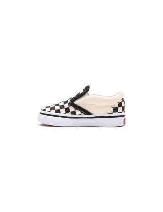 Ténis Checkerboard Slip-on para bebé (1-4 anos) Vans Preto