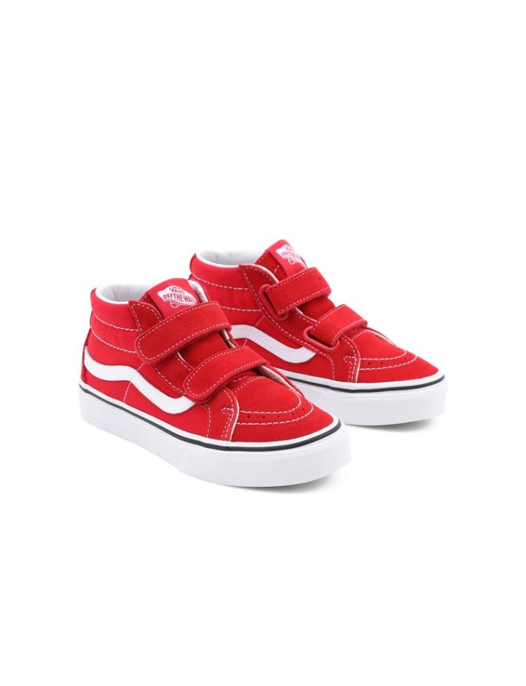 Ténis com banda aderente SK8-Mid Reissue para criança (4-8 anos) Vans Vermelho