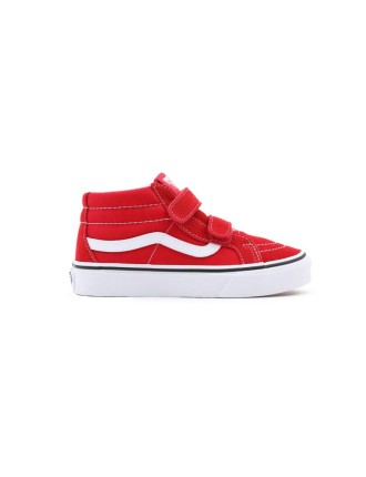 Ténis com banda aderente SK8-Mid Reissue para criança (4-8 anos) Vans Vermelho