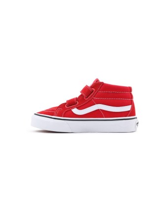 Ténis com banda aderente SK8-Mid Reissue para criança (4-8 anos) Vans Vermelho