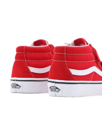 Ténis com banda aderente SK8-Mid Reissue para criança (4-8 anos) Vans Vermelho