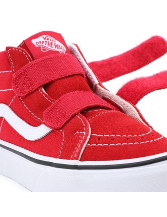 Ténis com banda aderente SK8-Mid Reissue para criança (4-8 anos) Vans Vermelho