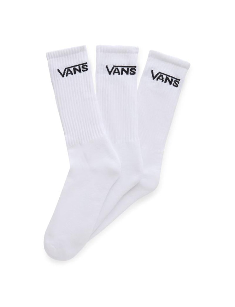 Meias Classic Crew (3 pares) Vans Branco