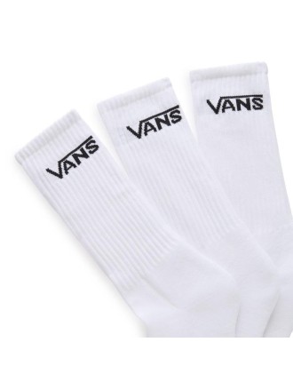 Meias Classic Crew (3 pares) Vans Branco