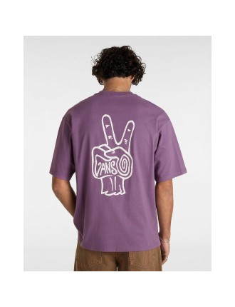 T-shirt V Hand Loose Vans Roxo