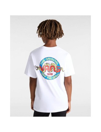 T-shirt Goodness Snakes para criança (8-14 anos) Vans Branco