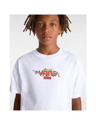 T-shirt Goodness Snakes para criança (8-14 anos) Vans Branco