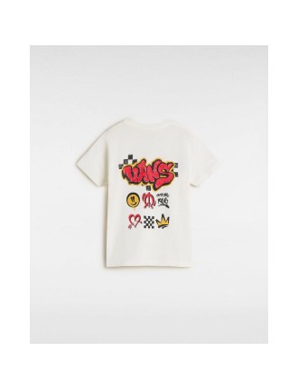 T-shirt Tagged para criança (2-8 anos) Vans Branco