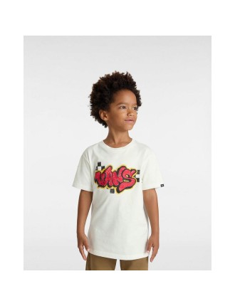 T-shirt Tagged para criança (2-8 anos) Vans Branco