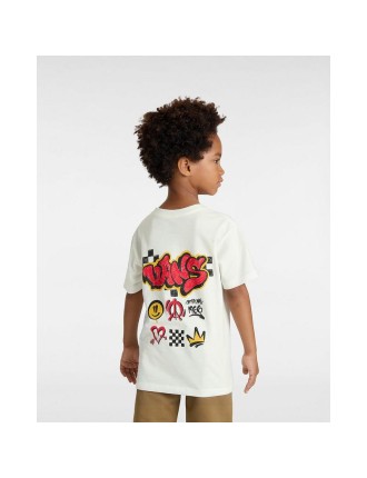 T-shirt Tagged para criança (2-8 anos) Vans Branco