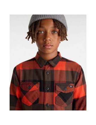 Camisa em flanela de manga comprida Box Classic para criança (8-14 anos) Vans Laranja