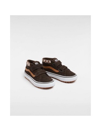 Ténis com banda aderente MTE Sk8-Mid Reissue para criança (4-8 anos) Vans Castanho