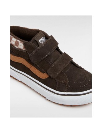 Ténis com banda aderente MTE Sk8-Mid Reissue para criança (4-8 anos) Vans Castanho